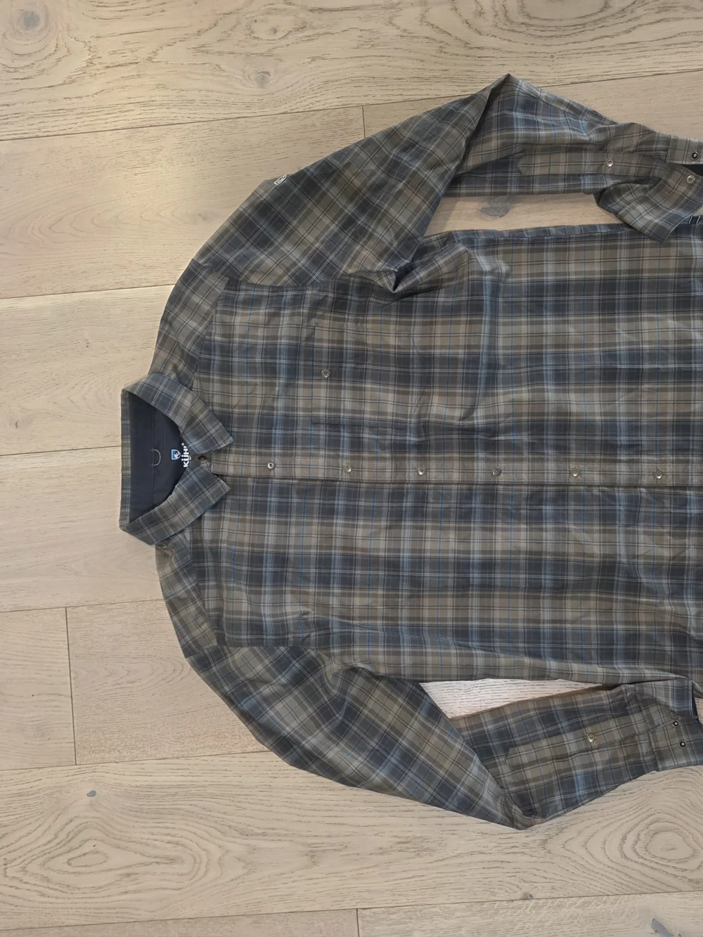 Kühl Large Jacket — Navy with Light Blue and White Logo